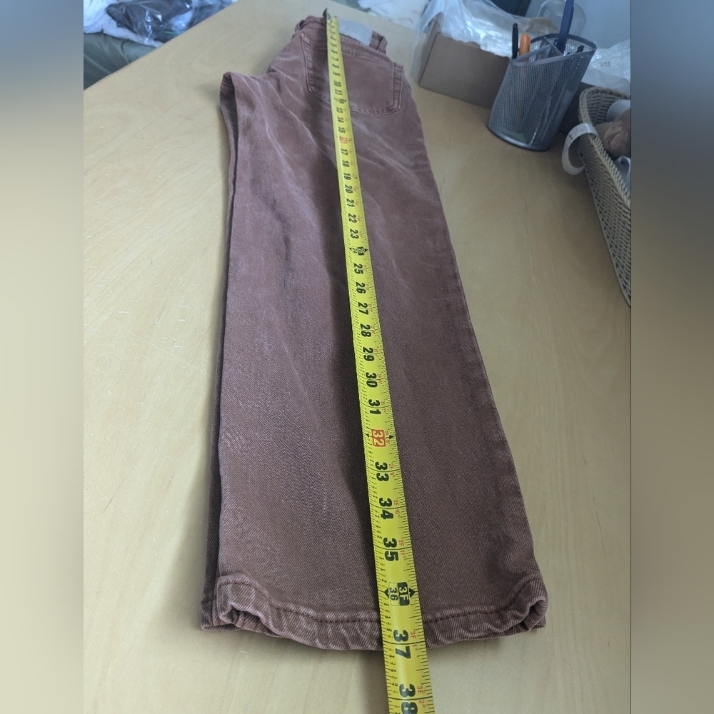 EVERLANE Way-High Curvy Jean - Brown Size 24 Reg Brown High Rise - Picture 13 of 14